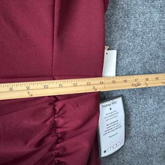 Emerald Sundae Dress Junior L Wine Ruched Spaghetti Strap Mini‎ Party Homecoming - Picture 11 of 13